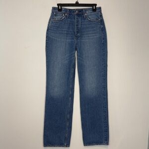 Rag & Bone. Alex High Rise Straight Leg Button Fly Jeans. Size 28.